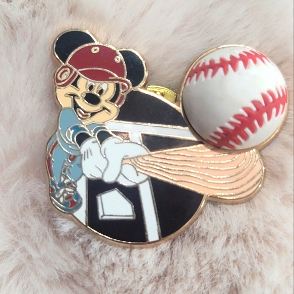 Disney Other - Mickey Mouse baseball bat 2002 Official Disney trading pin